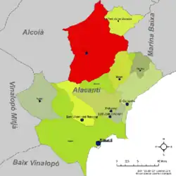 Расположение муниципалитета Хихона на карте провинции