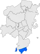 Расположение муниципалитета на карте провинции