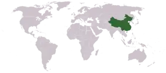 Китай на карте мира