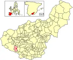 Расположение муниципалитета Форнес на карте провинции