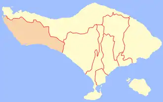 Округ Джембрана на карте