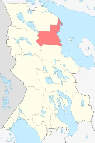 Кемский район на карте