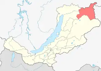 Муйский район на карте