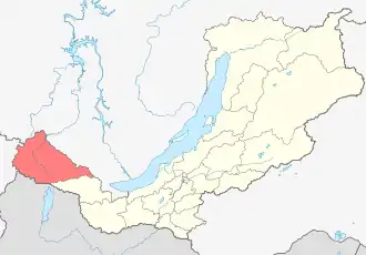 Окинский район на карте