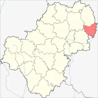 Тарусский район на карте