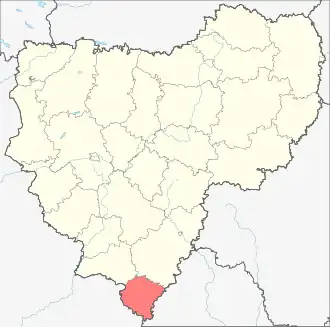 Ершичский район на карте