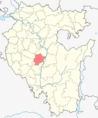 Аургазинский район на карте