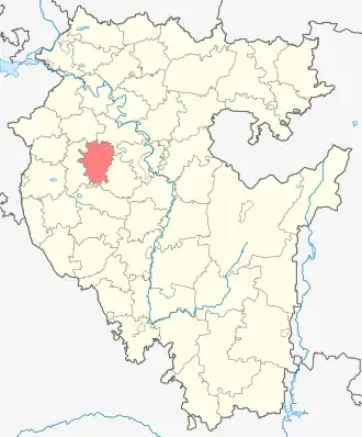 Благоварский район на карте