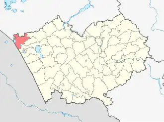 Бурлинский район на карте