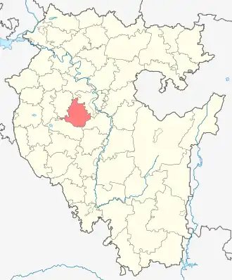 Чишминский район на карте