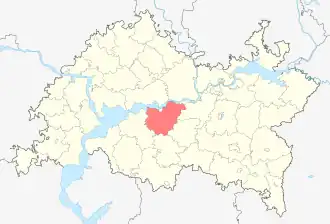 Чистопольский район на карте