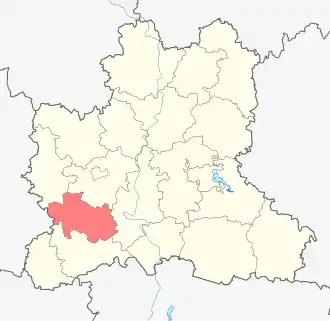 Долгоруковский район на карте