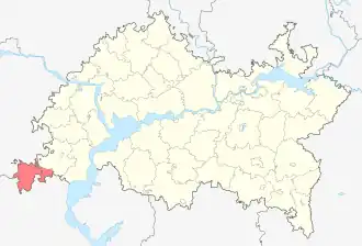 Дрожжановский район на карте