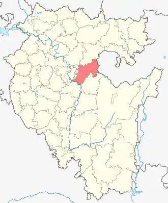 Иглинский район на карте