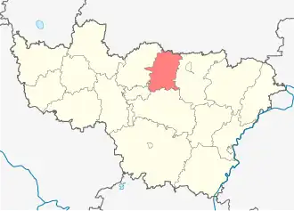 Камешковский район на карте