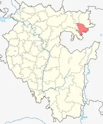 Кигинский район на карте