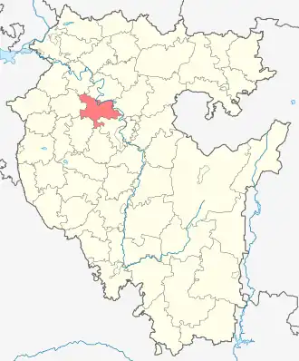 Кушнаренковский район на карте