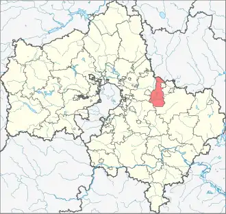 Павлово-Посадский район на карте