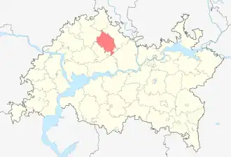 Сабинский район на карте