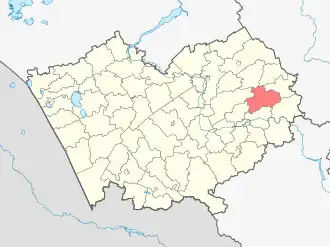 Целинный район на карте