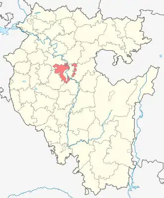 Уфимский район на карте