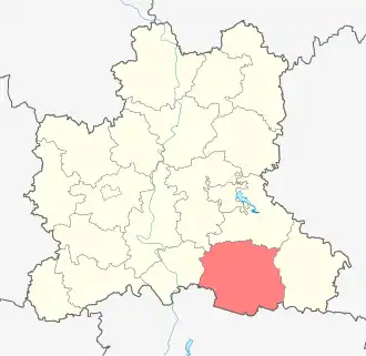 Усманский район на карте