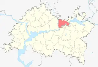 Елабужский район на карте