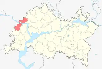 Зеленодольский район на карте