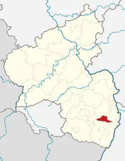 Город Нойштадт на современной карте земли Рейнланд-Пфальц