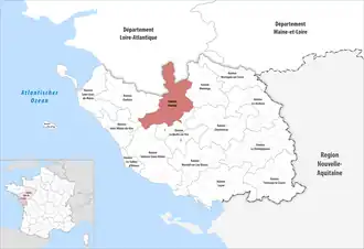 Кантон на карте департамента Вандея