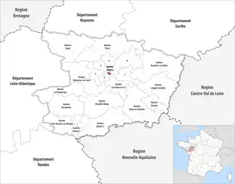 Кантон на карте департамента Мен и Луара