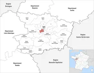 Кантон на карте департамента Мен и Луара