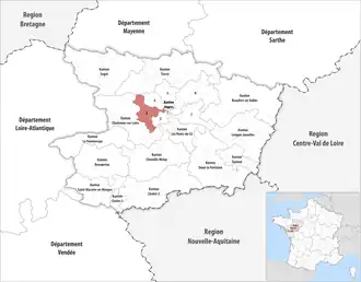 Кантон на карте департамента Мен и Луара