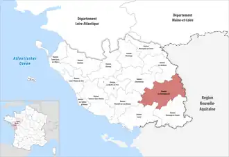 Кантон на карте департамента Вандея