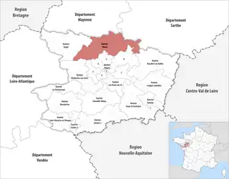 Кантон на карте департамента Мен и Луара