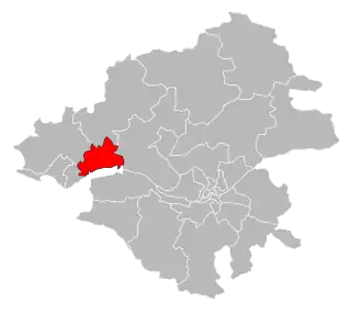 Кантон на карте департамента Атлантическая Луара