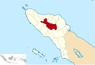 округ Центральный Ачех на карте