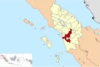 округ Южное Тапанули на карте