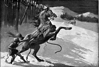 Локи и Свадильфари (1909 год), картина Дороти Харди.