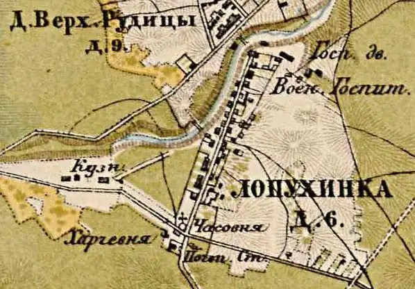 План деревни Лопухинка. 1885 год