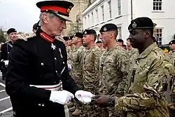 Лорд Толлмаш вручает медали в 2010 году