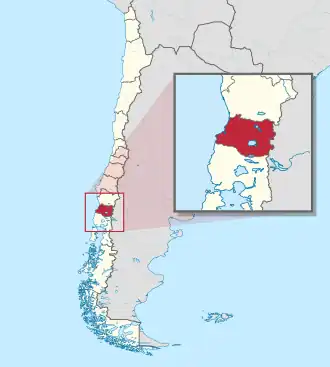 Область Лос-Риос на карте