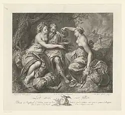 Лот с дочерьми. Офорт, резец. Между 1725 и 1794. Рейксмюсеум, Амстердам