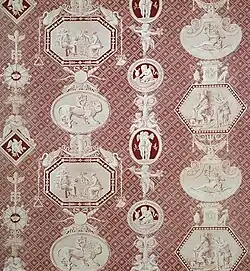 Рисунок набивной ткани. Ок. 1816. Мануфактура К.-Ф. Оберкампфа