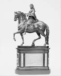 А. Ф. ван дер Мейлен. Модель памятника Людовику XIV на площади Белькур в Лионе по проекту М. Дежардена. Бронза. Метрополитен-музей, Нью-Йорк