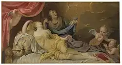 Даная и золотой дождь. Холст, масло. Частное собрание