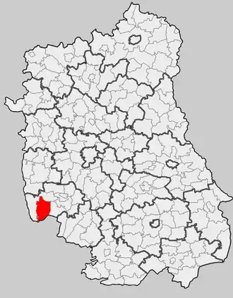 Госьцерадув на карте