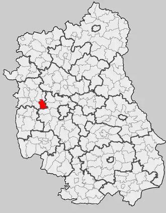 Наленчув на карте