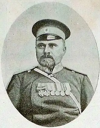 Генерал-майор Любавин Г. П., коман. 2-й бригады забайкальской казачьей дивизии. 1904 г.