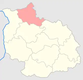 Любартовский уезд на карте